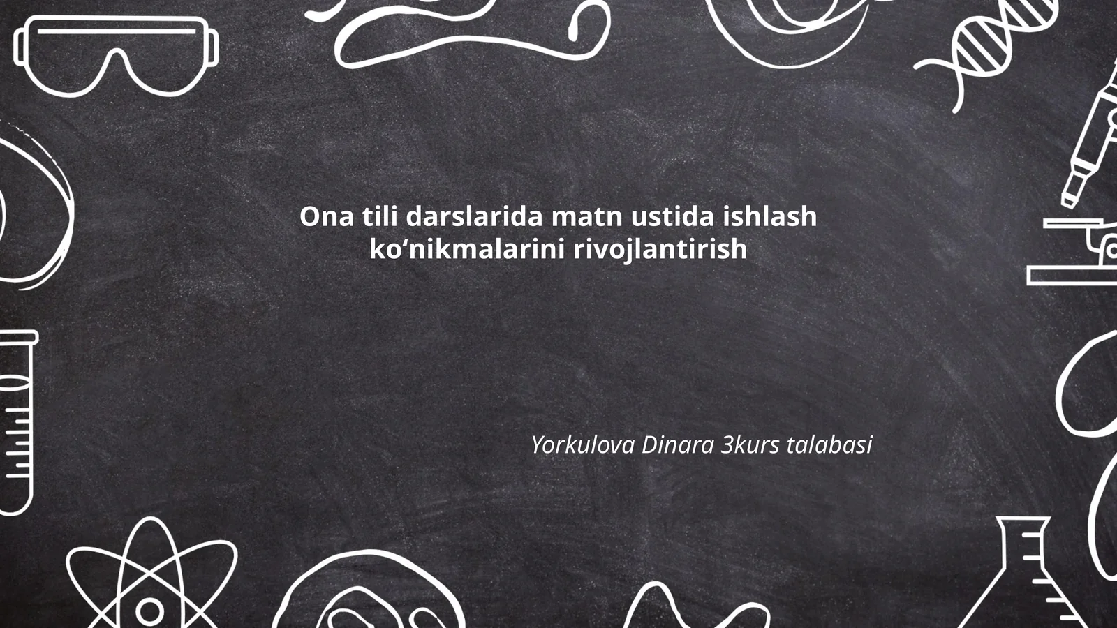 Matn ustida ishlash koʻnikmalarini rivojlantirish