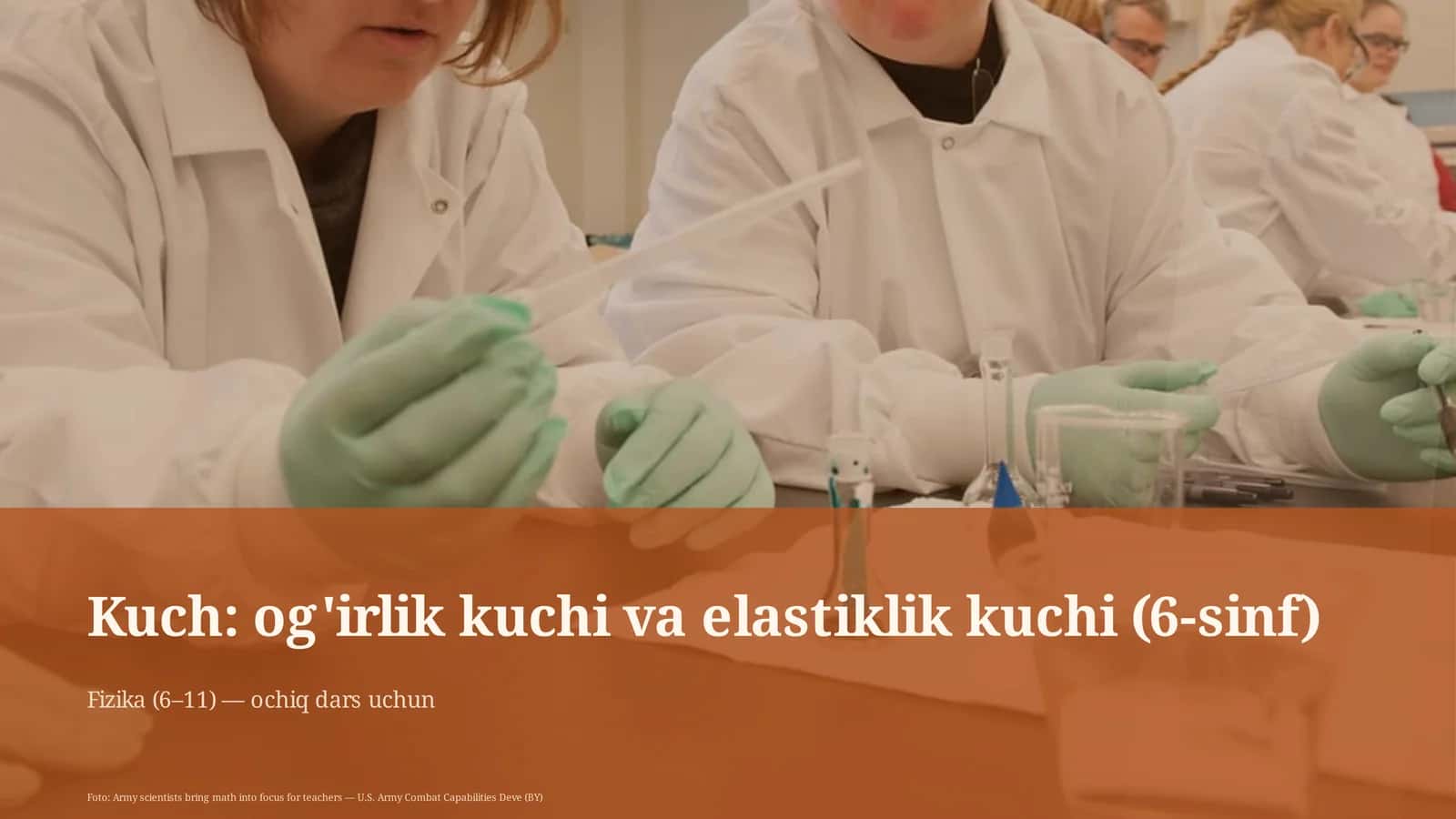 Fizika (6–11) — ochiq dars uchun