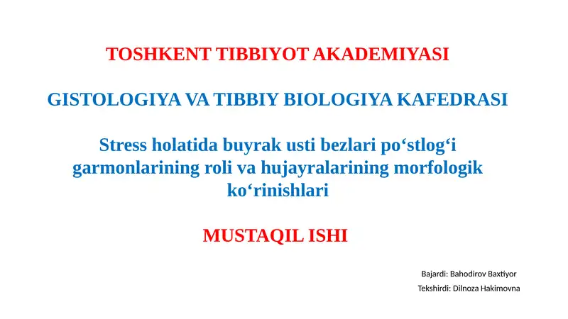 Buyrak usti bezlari