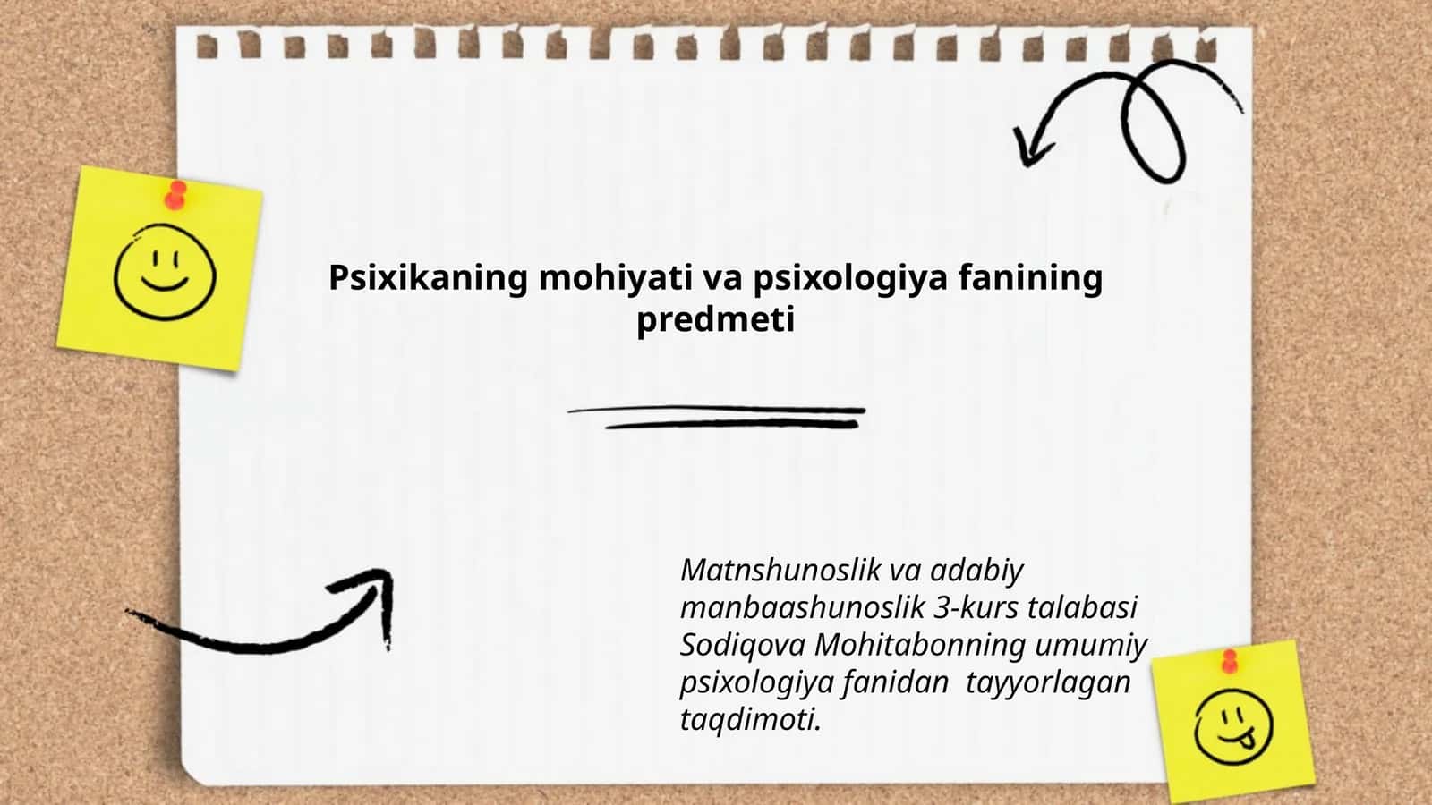 Psixikaning mohiyati va psixologiya fanining predmeti