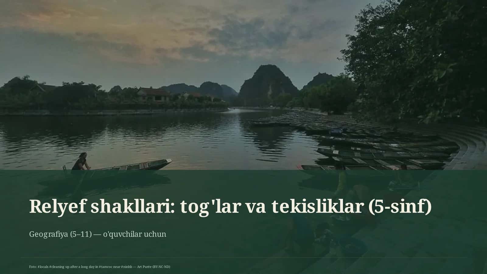 Relyef shakllari: tog'lar va tekisliklar (5-sinf)