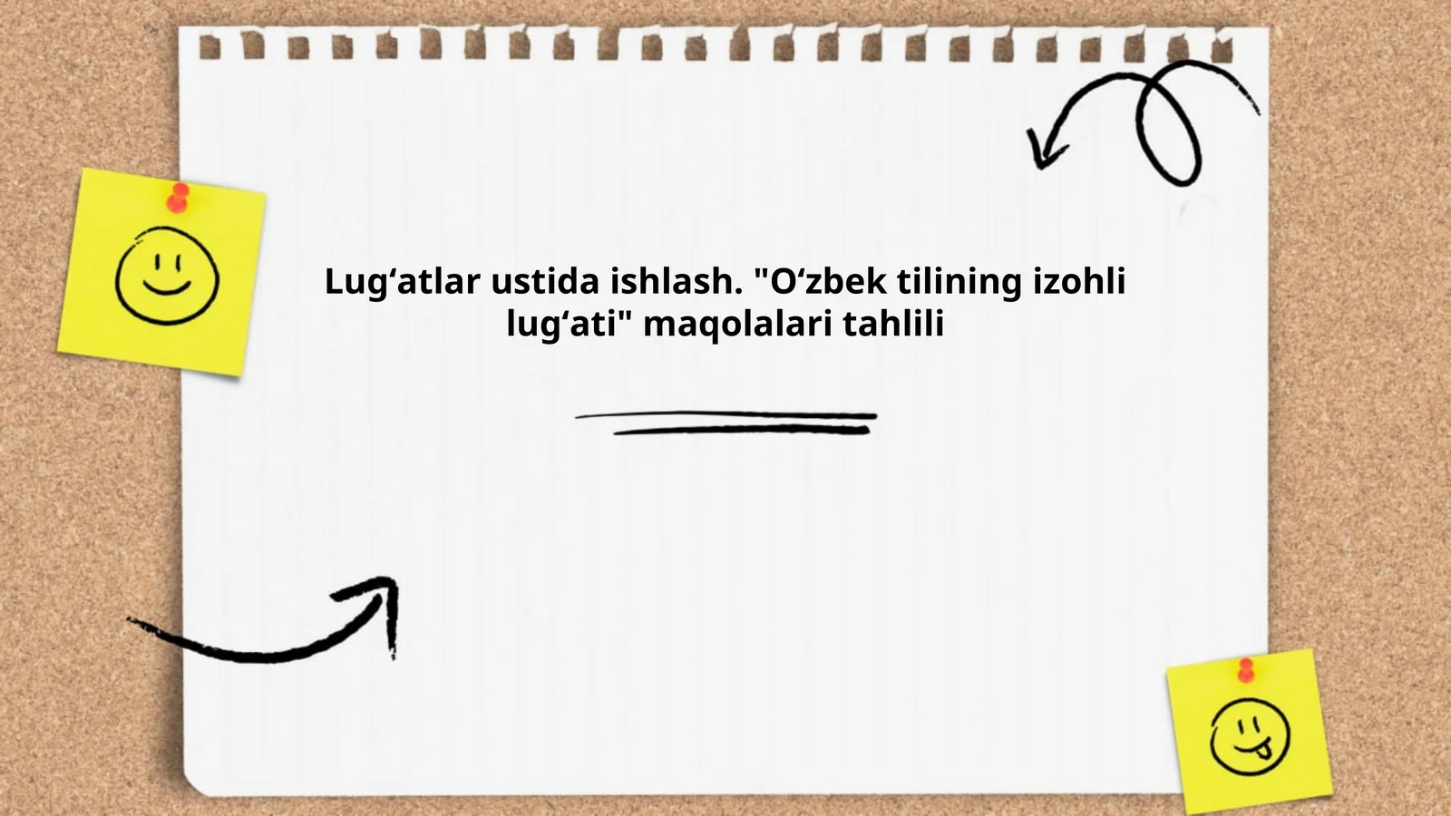Lugʻatlar ustida ishlash. "Oʻzbek tilining izohli lugʻati" maqolalari tahlili