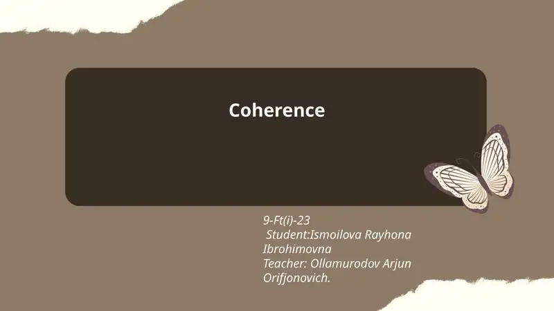 Coherence