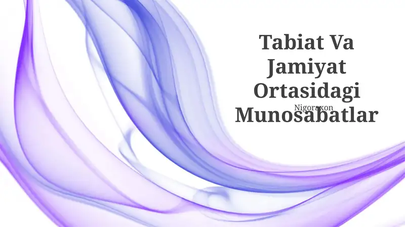 Tabiat Va Jamiyat Ortasidagi Munosabatlar