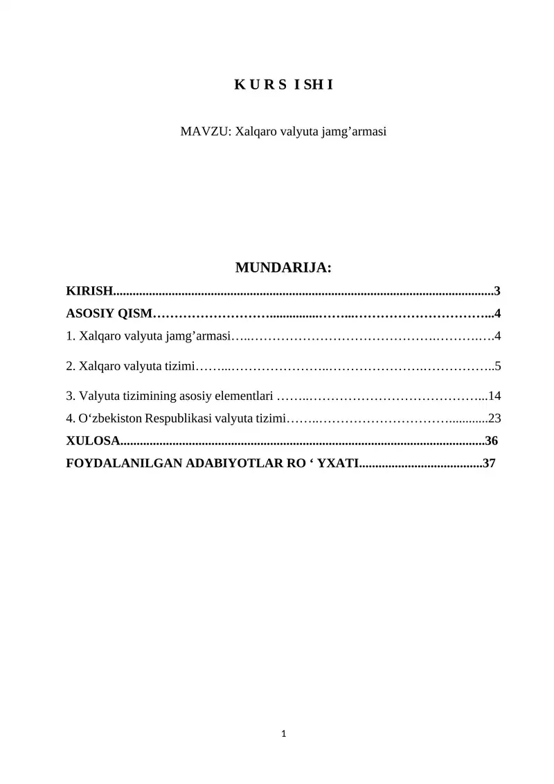 Xalqaro valyuta jamg’armasi