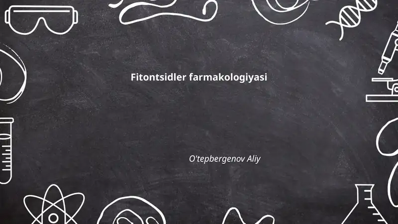 Fitontsidlar farmakologiyasi