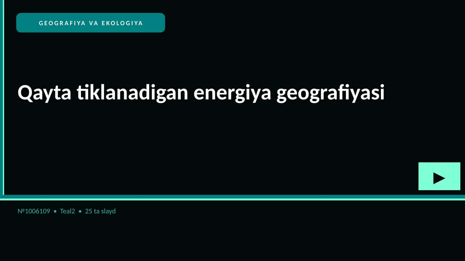 Qayta tiklanadigan energiya geografiyasi