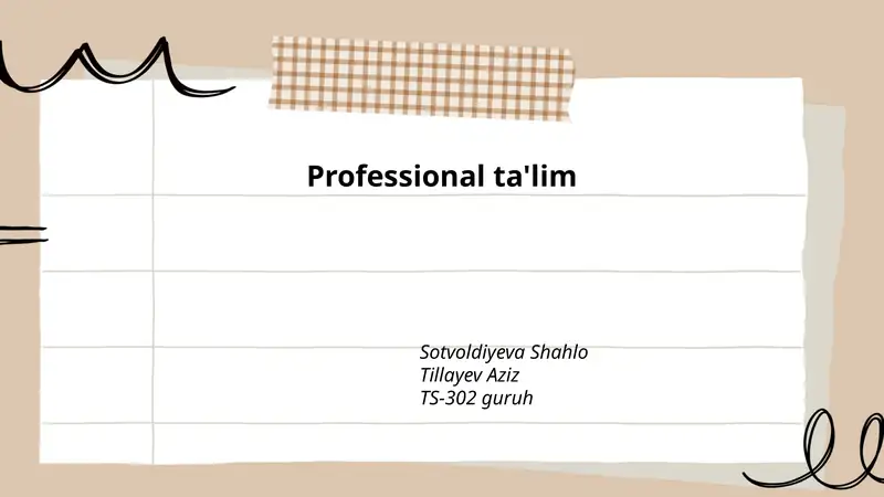 Professional ta'lim
