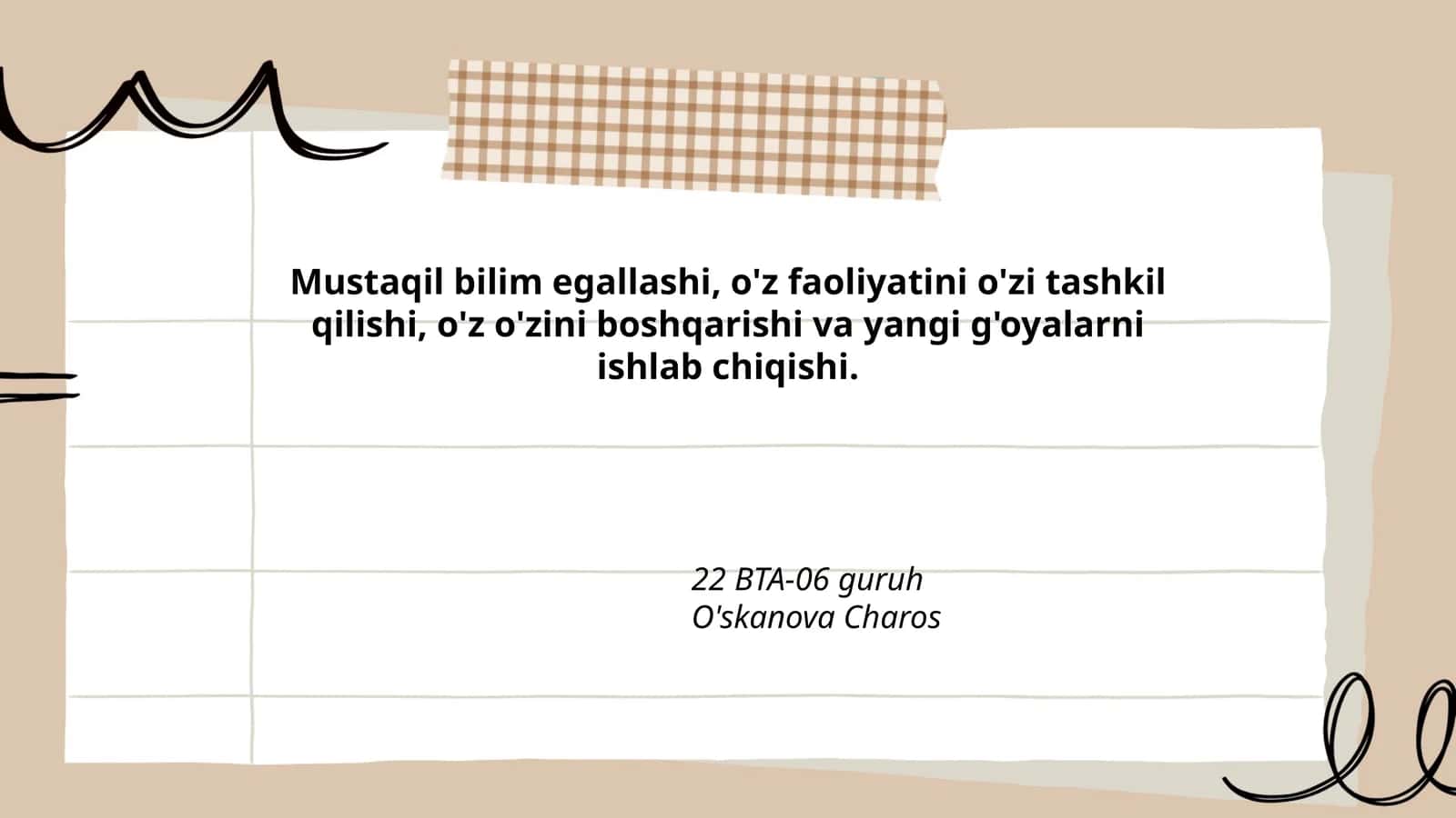Mustaqil bilim egallashi