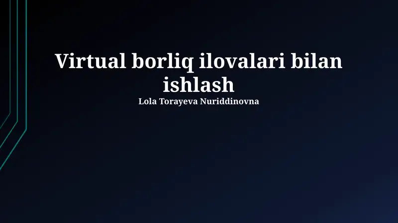 Virtual Borliq ilovalari