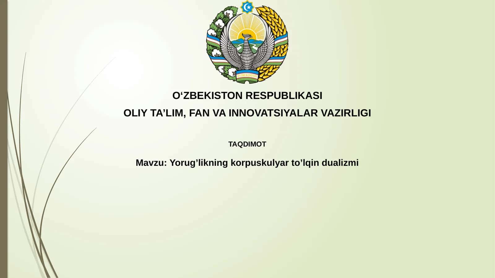 Yorug’likning korpuskulyar to’lqin dualizmi