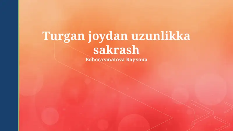 Turgan joydan uzunlikka sakrash