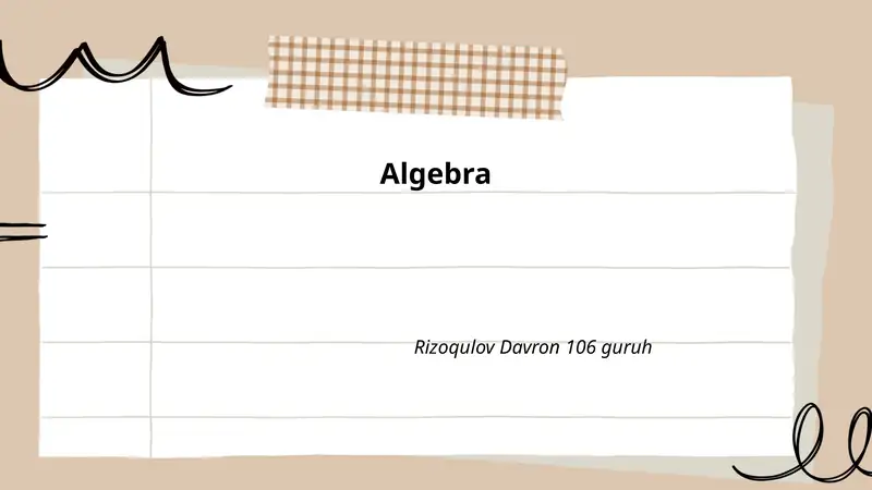 Algebra