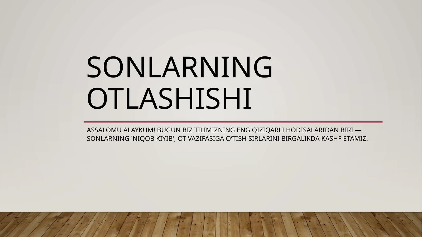 Sonlarning otlashishi