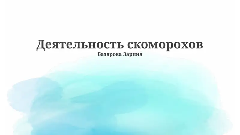 Деятельность скоморохов