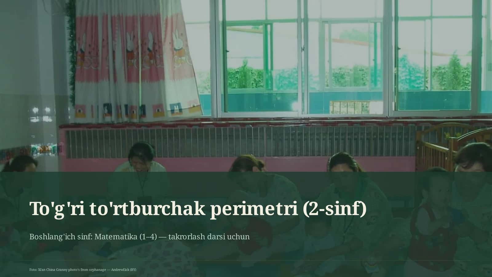 To'g'ri to'rtburchak perimetri (2-sinf)