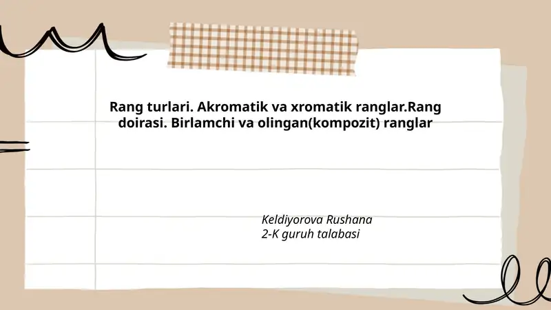 Ranglar haqida maʼlumot