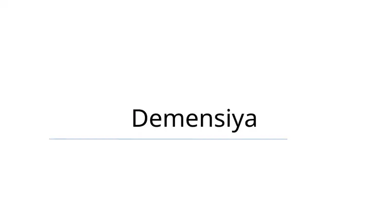 Demensiya