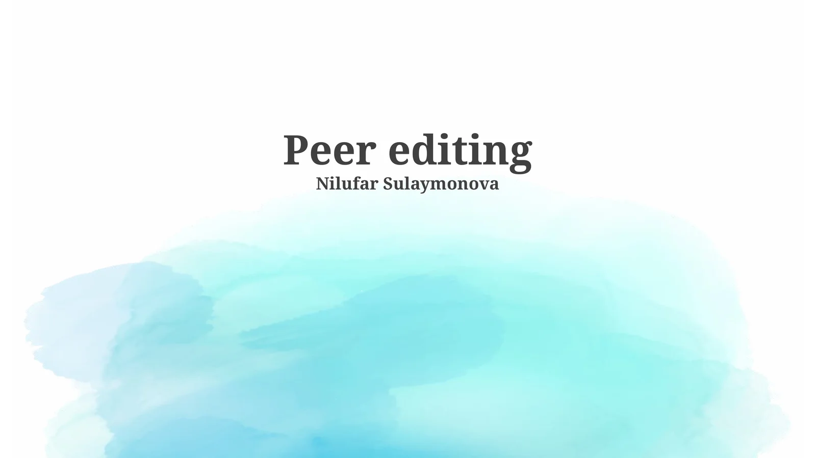 Peer editing