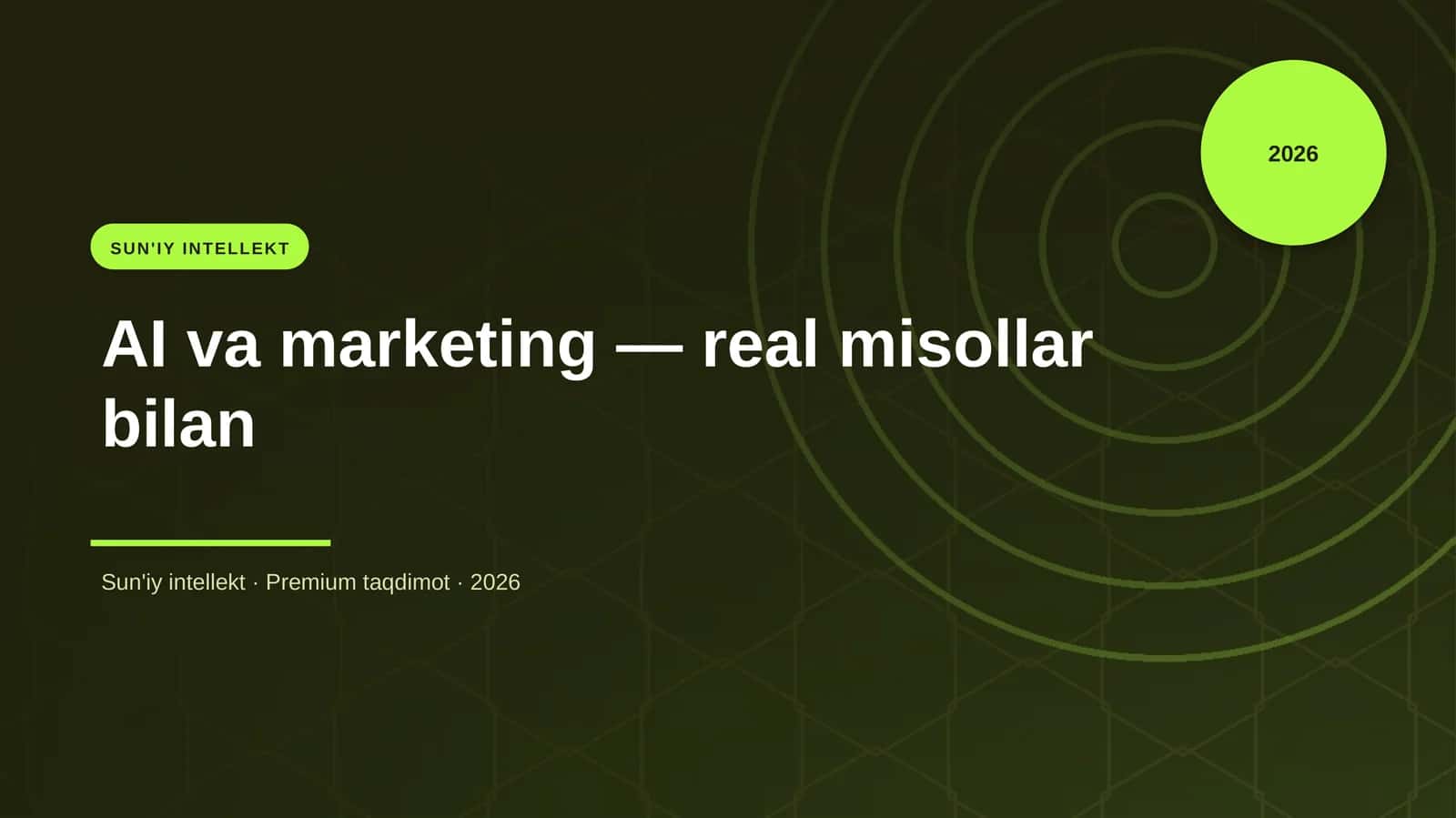 AI va marketing — real misollar bilan