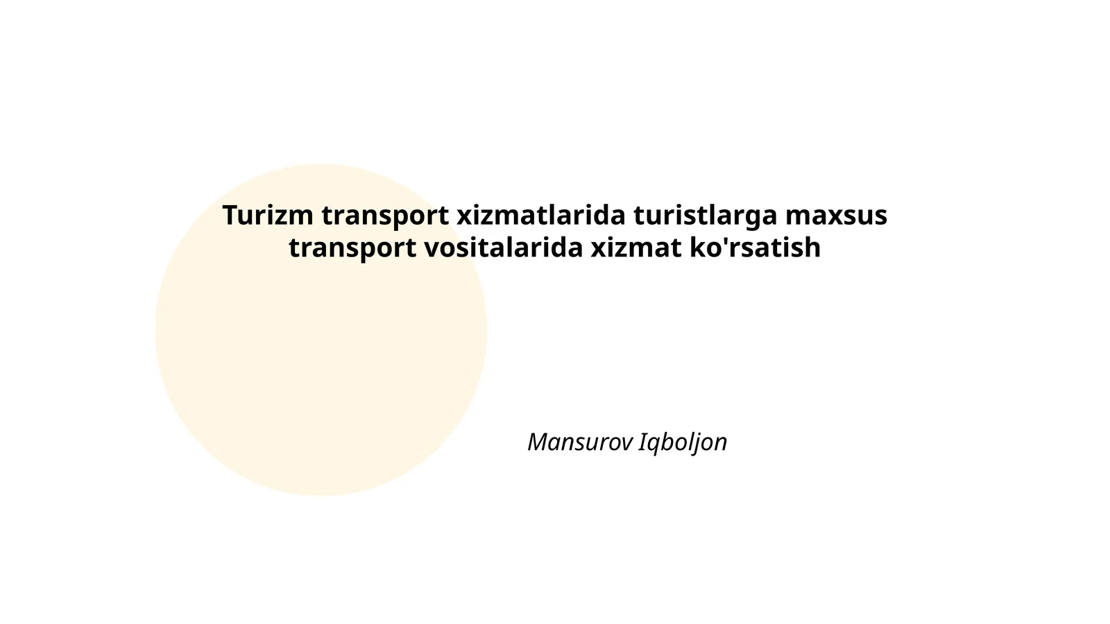 Turizm Transport Xizmatlari