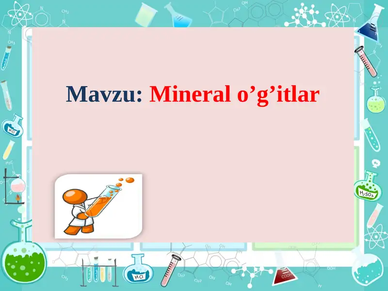Mineral o’g’itlar