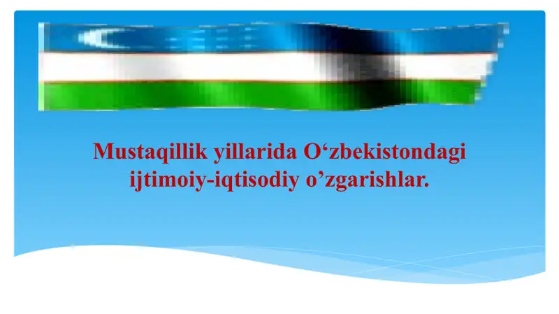 Mustaqillik yillarida O'zbekistonda ijtimoiy islohotlari