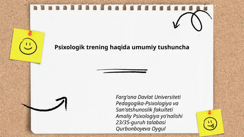 Psixologik trening haqida umumiy tushuncha