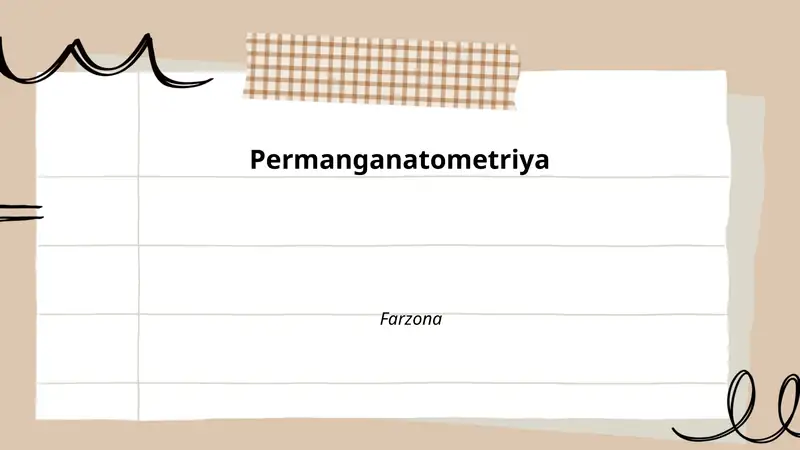 Permanganatometriya