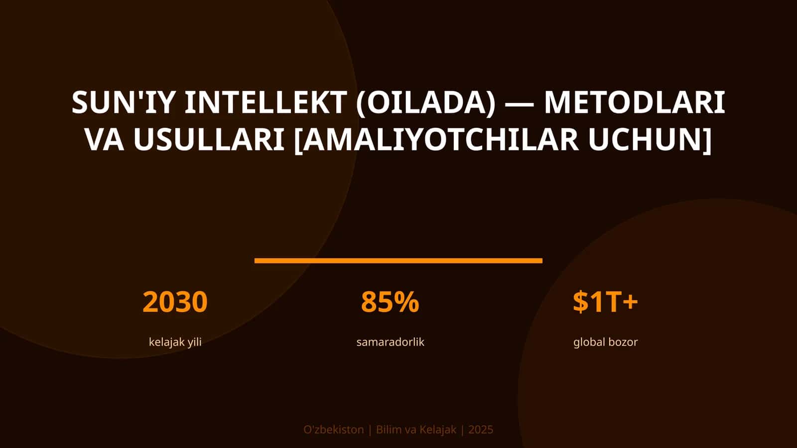 Sun'iy Intellekt (Oilada) - Metodlari va Usullari [Amaliyotchilar Uchun]