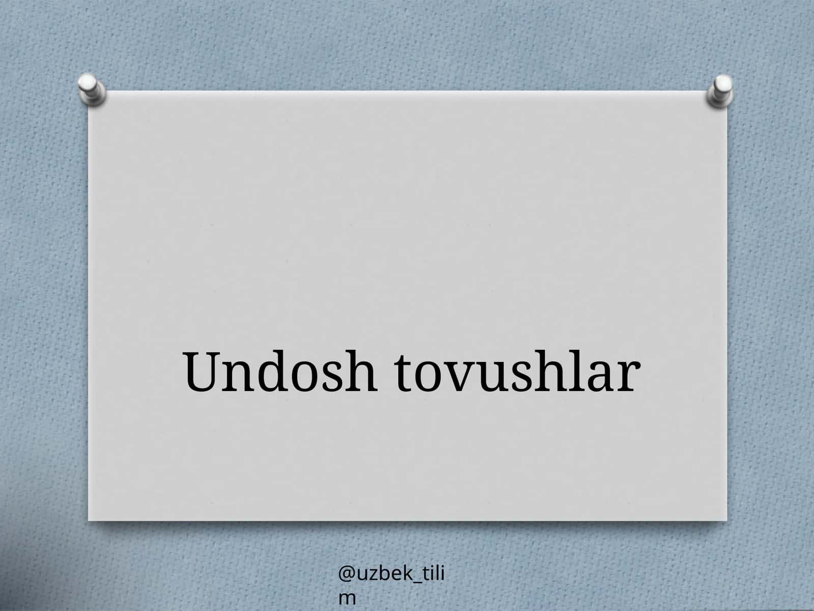 Undosh tovushlar