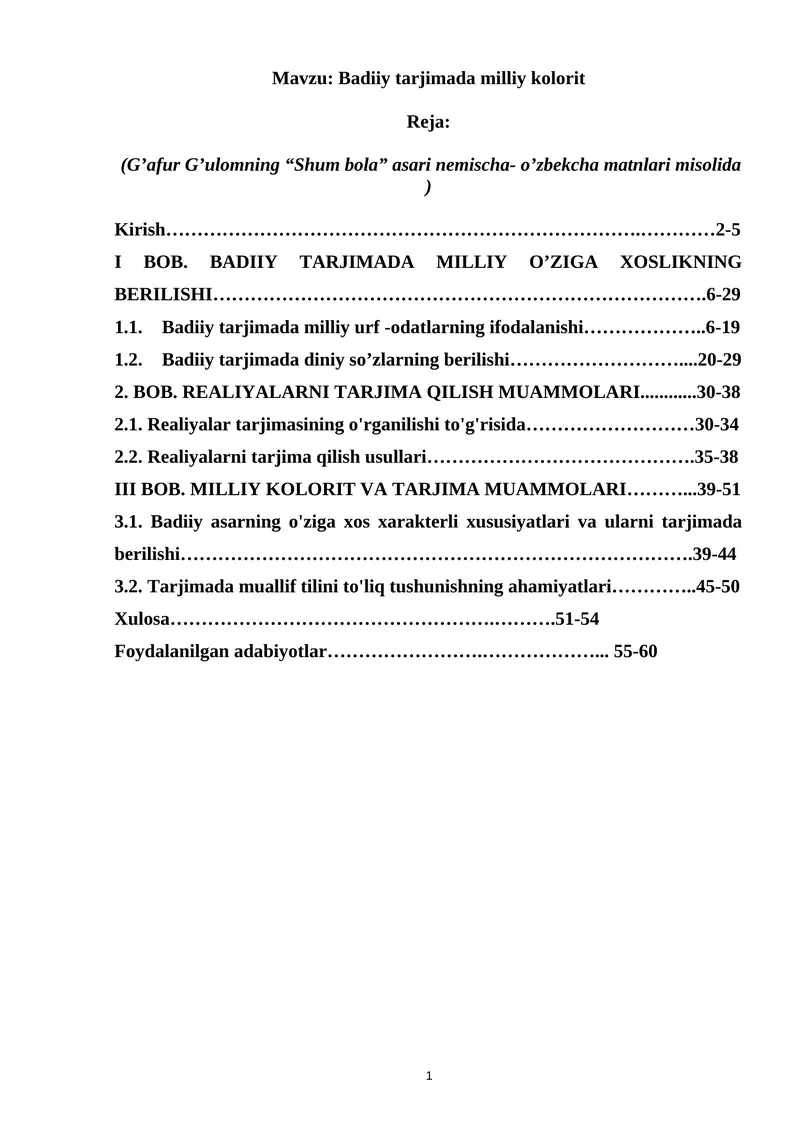 Badiiy tarjimada milliy kolorit