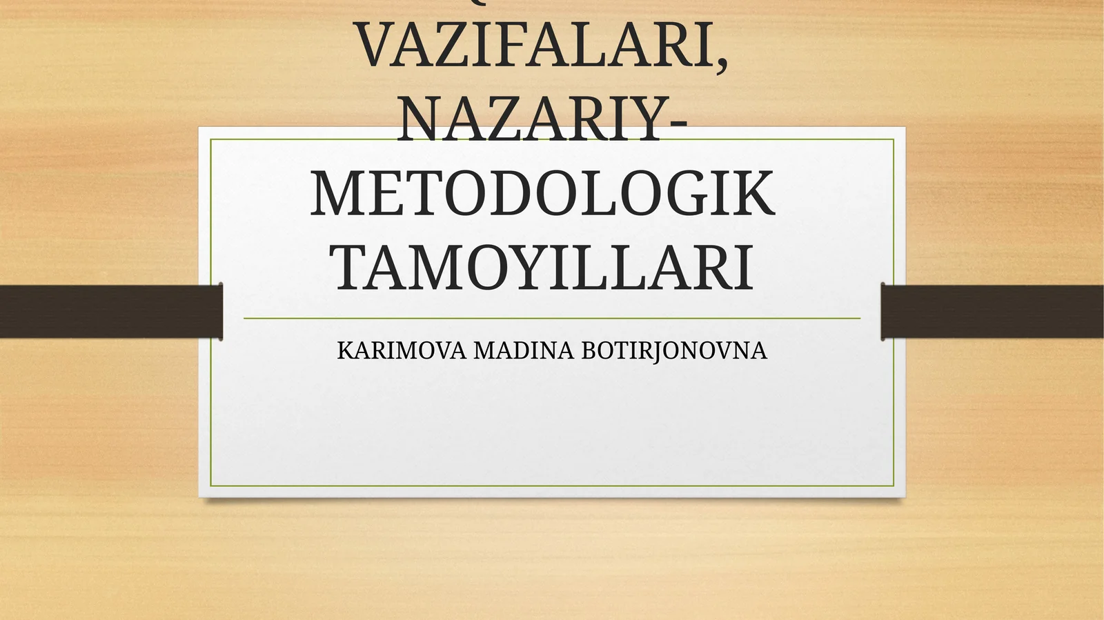 O‘ZBEKISTONNING ENG YANGI TARIXI