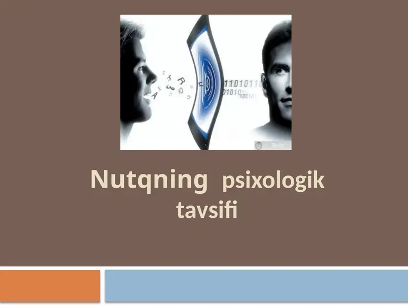 Nutqning psixologik tavsiifi