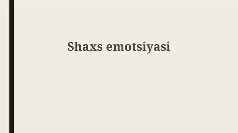 Shaxsiy hissiyotlar