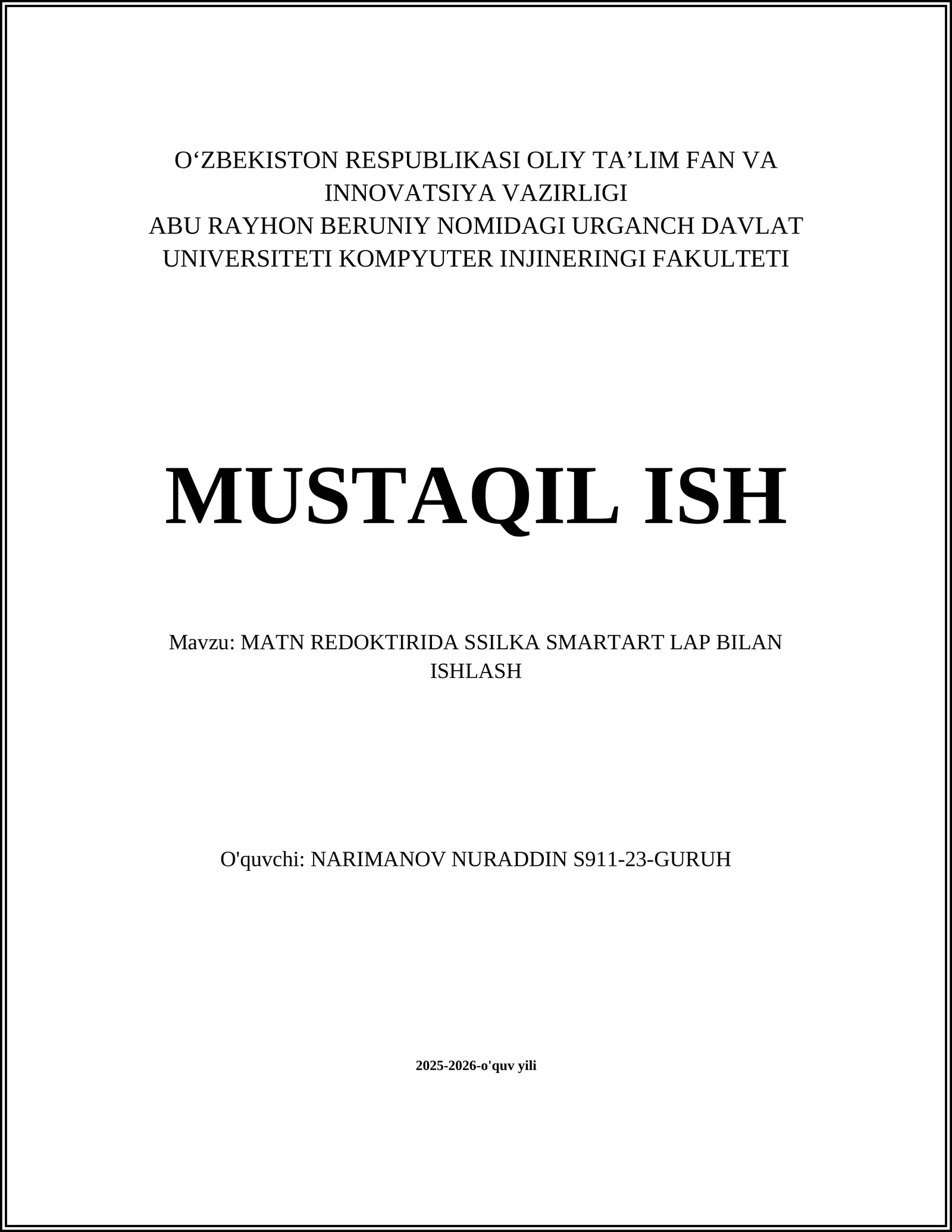 MATN REDOKTIRIDA SSILKA SMARTART LAP BILAN ISHLASH