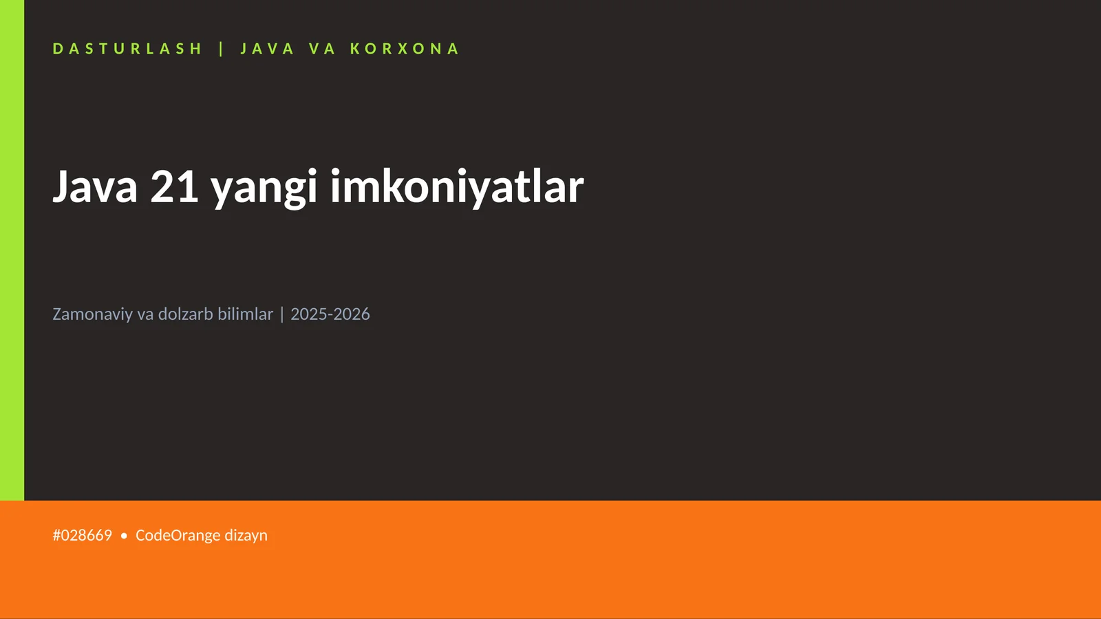 Java 21 yangi imkoniyatlar