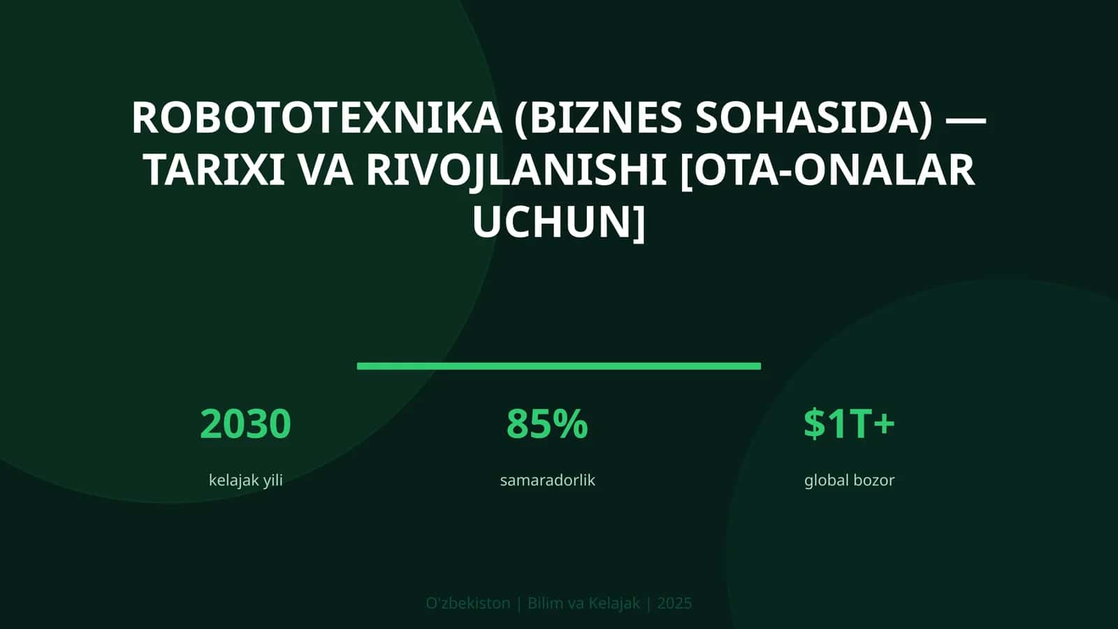 Robototexnika (biznes sohasida) — tarixi va rivojlanishi [ota-onalar uchun]
