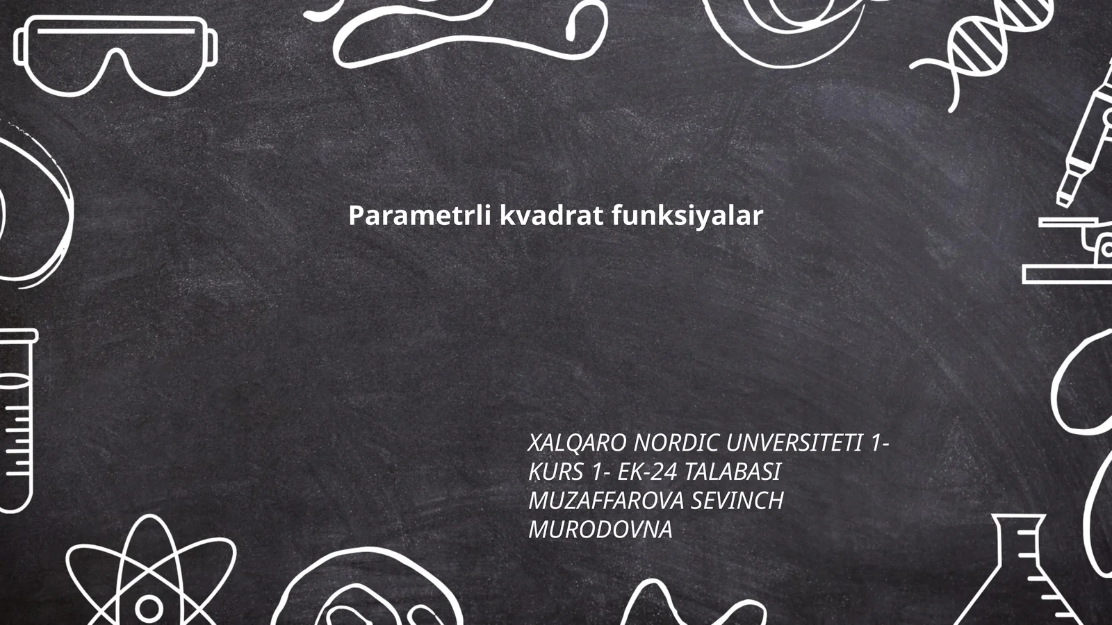 Parametrli kvadrat funksiyalar