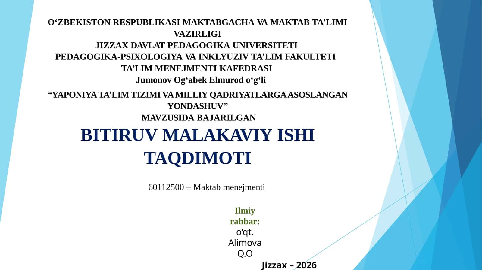 "YAPONIYA TA’LIM TIZIMI VA MILLIY QADRIYATLARGA ASOSLANGAN YONDASHUV"