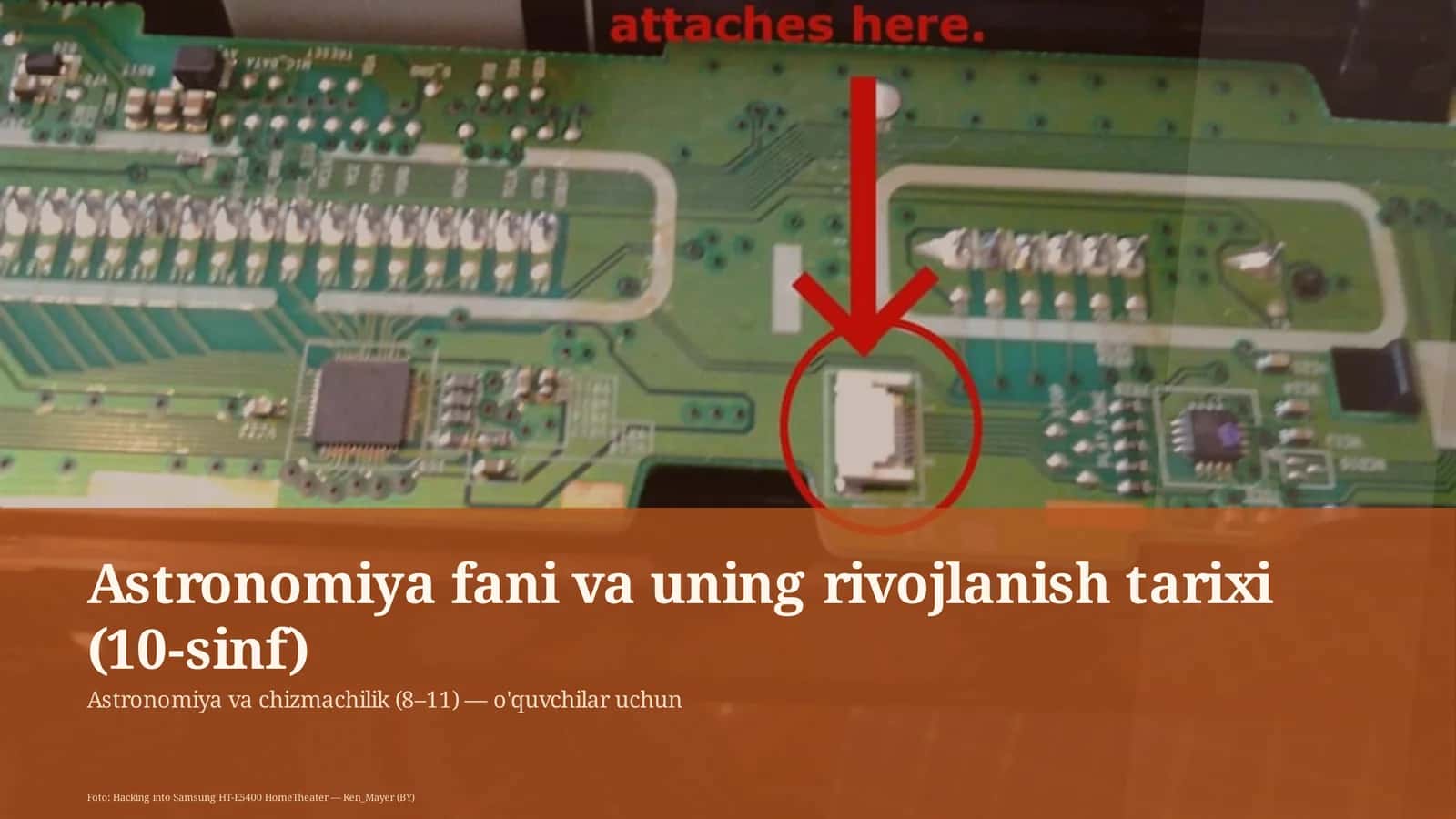 Astronomiya fani va uning rivojlanish tarixi (10-sinf)