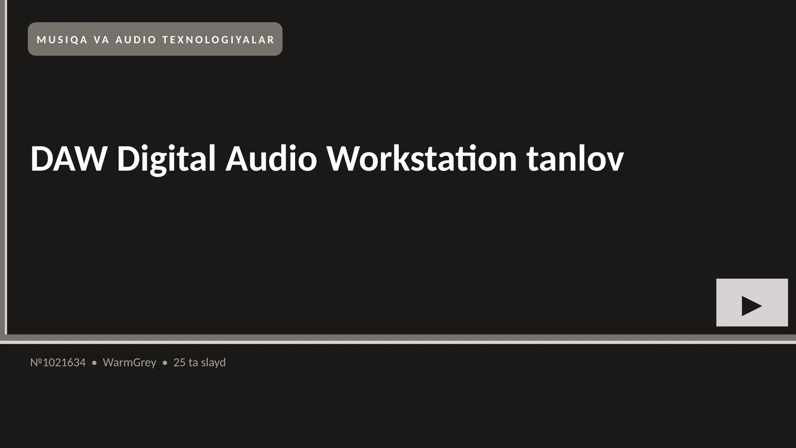 DAW Digital Audio Workstation tanlov
