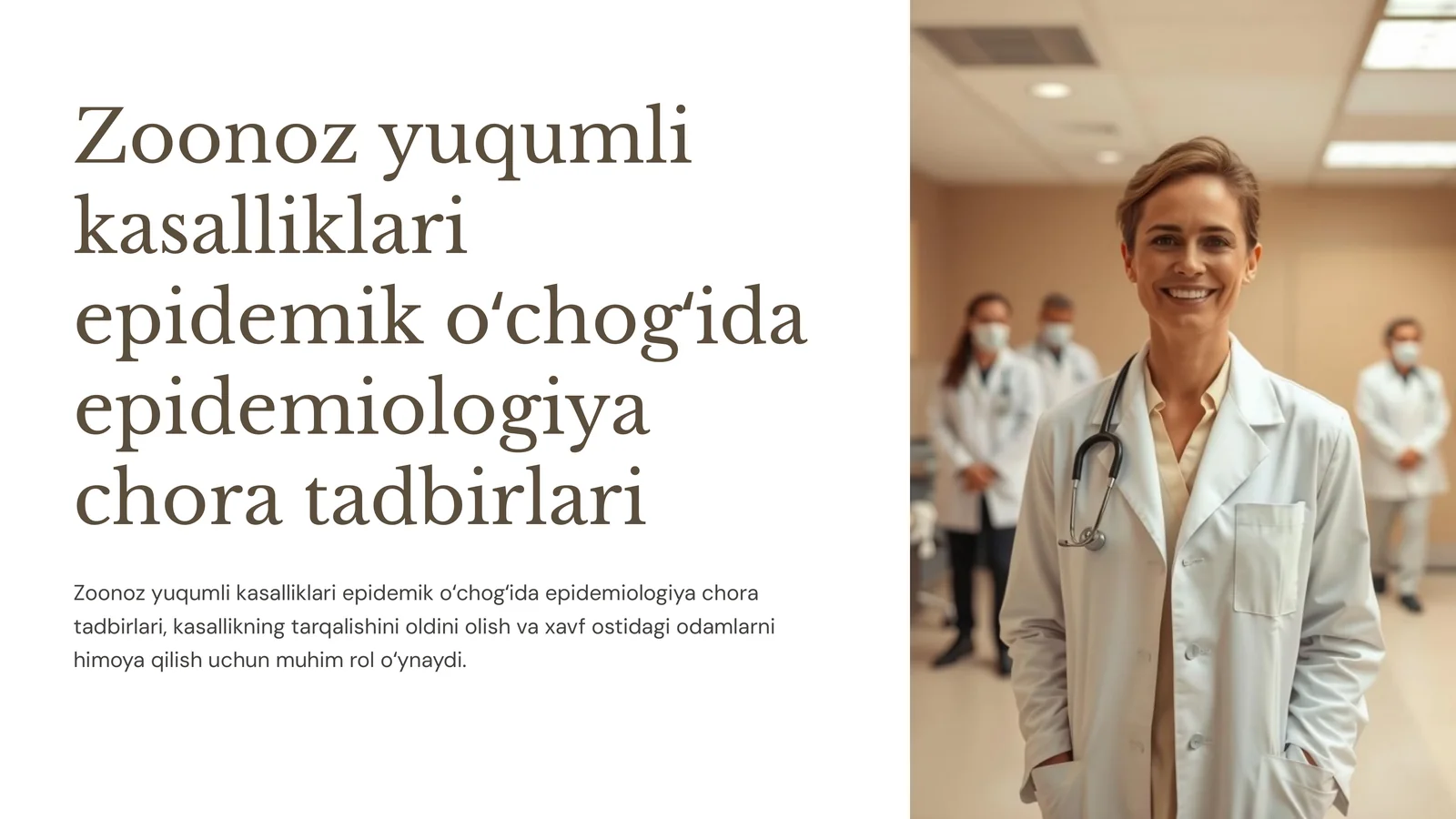 Zoonoz yuqumli kasalliklari epidemik oʻchogʻida epidemiologiya chora tadbirlari