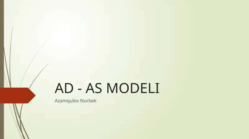 AD - AS MODELI
