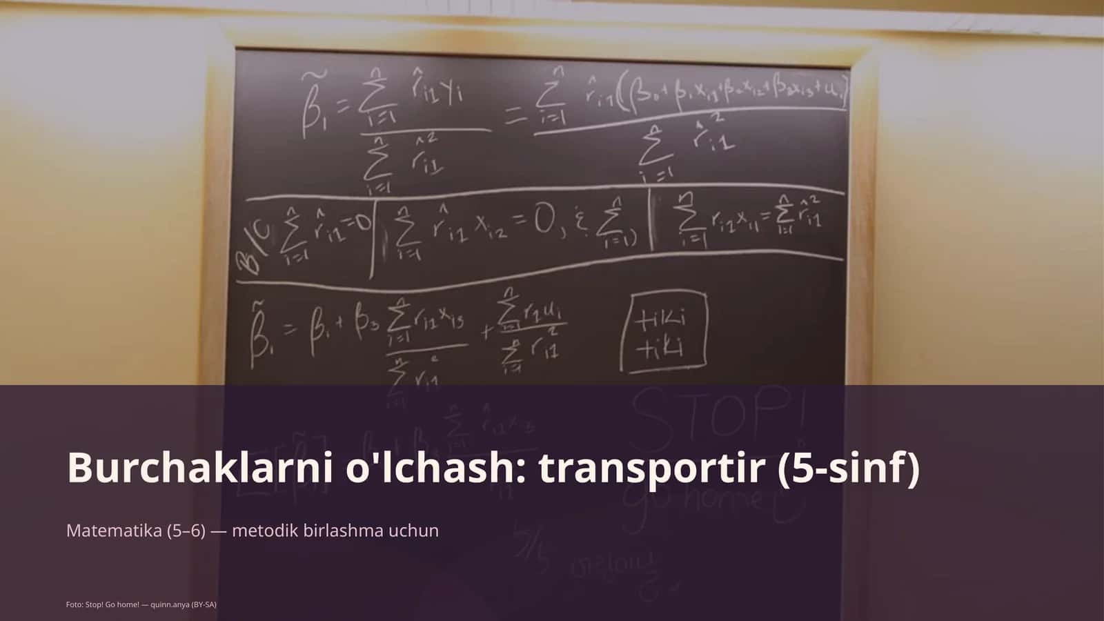 Burchaklarni o'lchash: transportir (5-sinf)