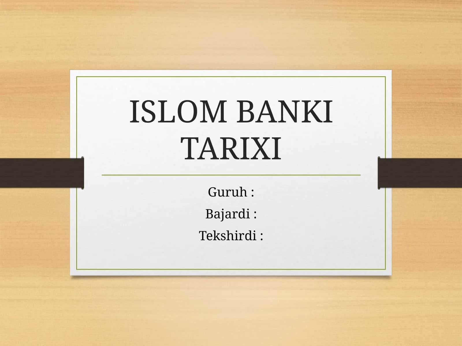 ISLOM BANKITARIXI