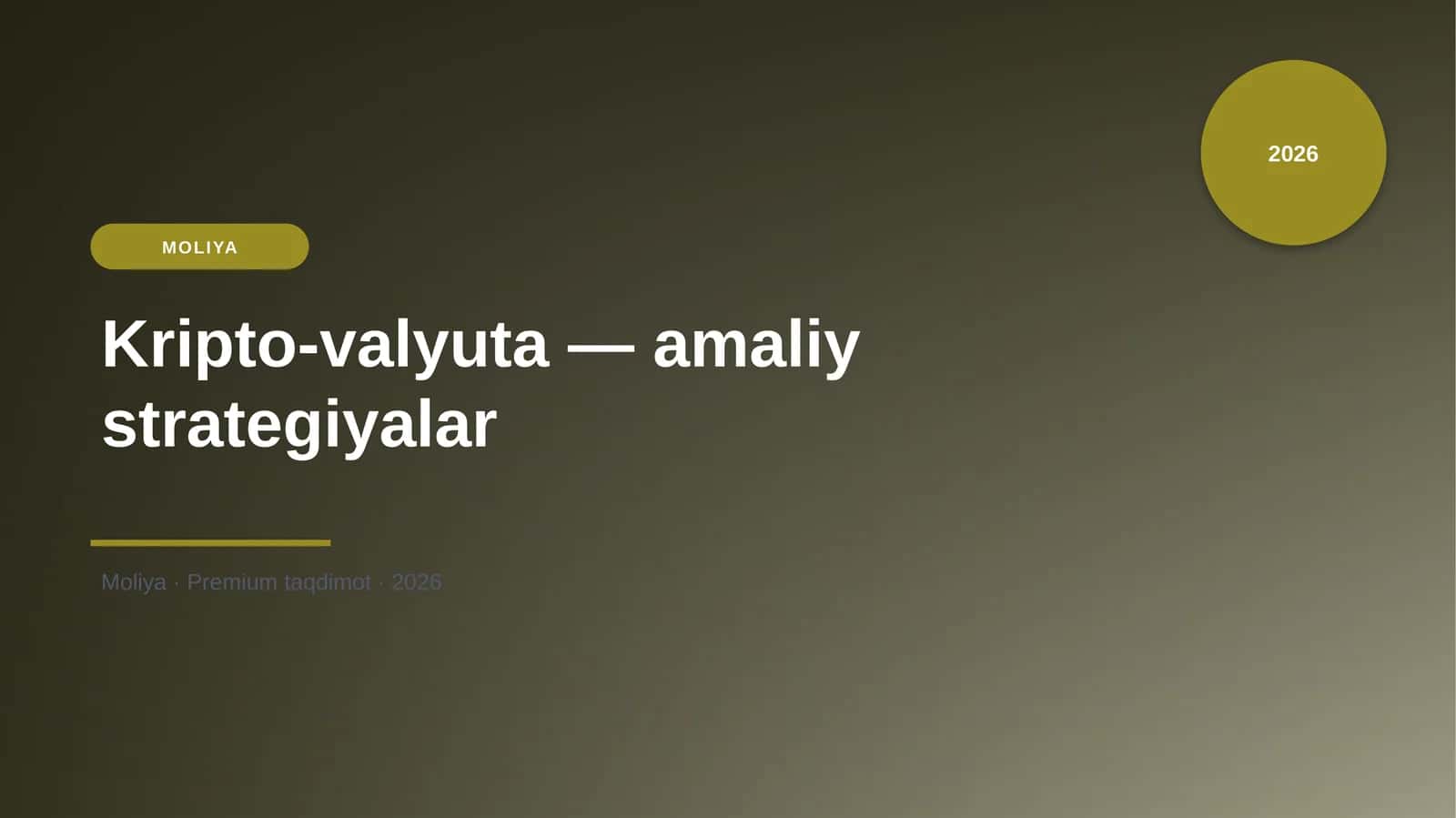 Kripto-valyuta — amaliy strategiyalar