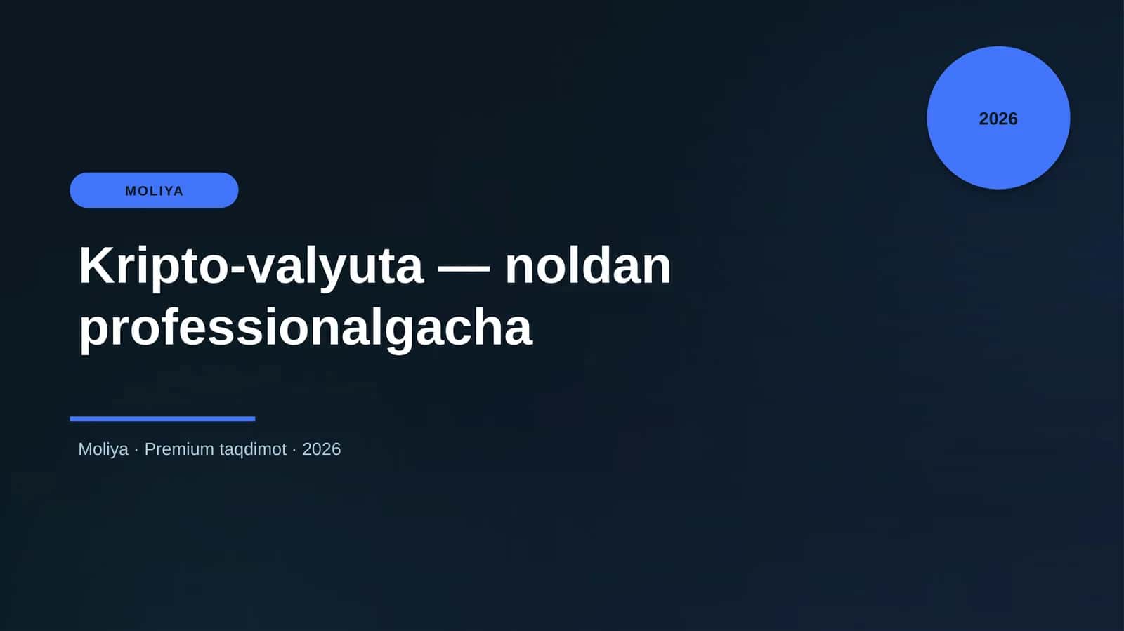 Kripto-valyuta — noldan professionalgacha