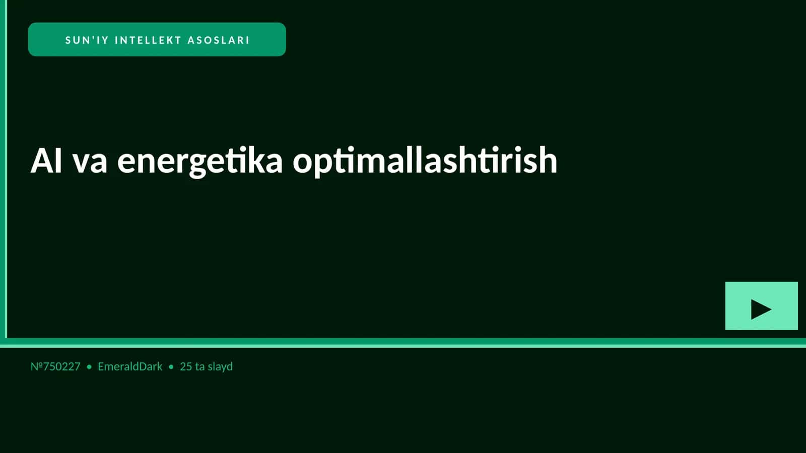SUN'IY INTELLEKT ASOSLARI