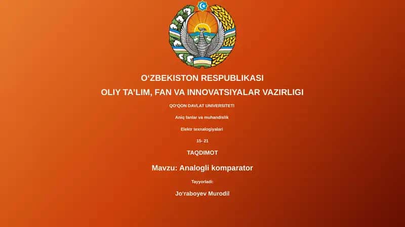 Analogli komparator